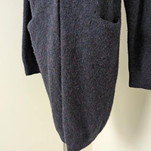 UNIQLO Wool Cardigan Long Sleeve One Button Hoodie Pockets - Picture 5 of 9